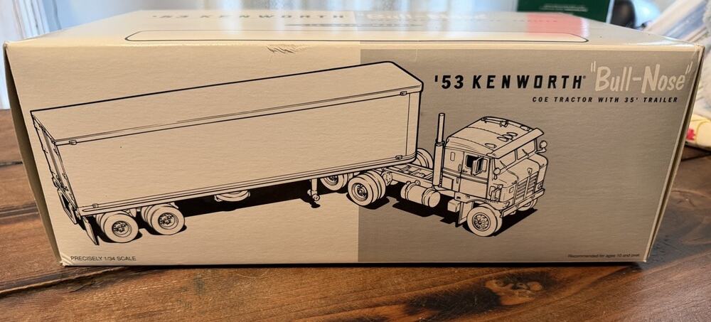 1st Gear 1:34 '53 Kenworth "Bull-Nose" COE tractor w/35" trailer Crouse Cartage